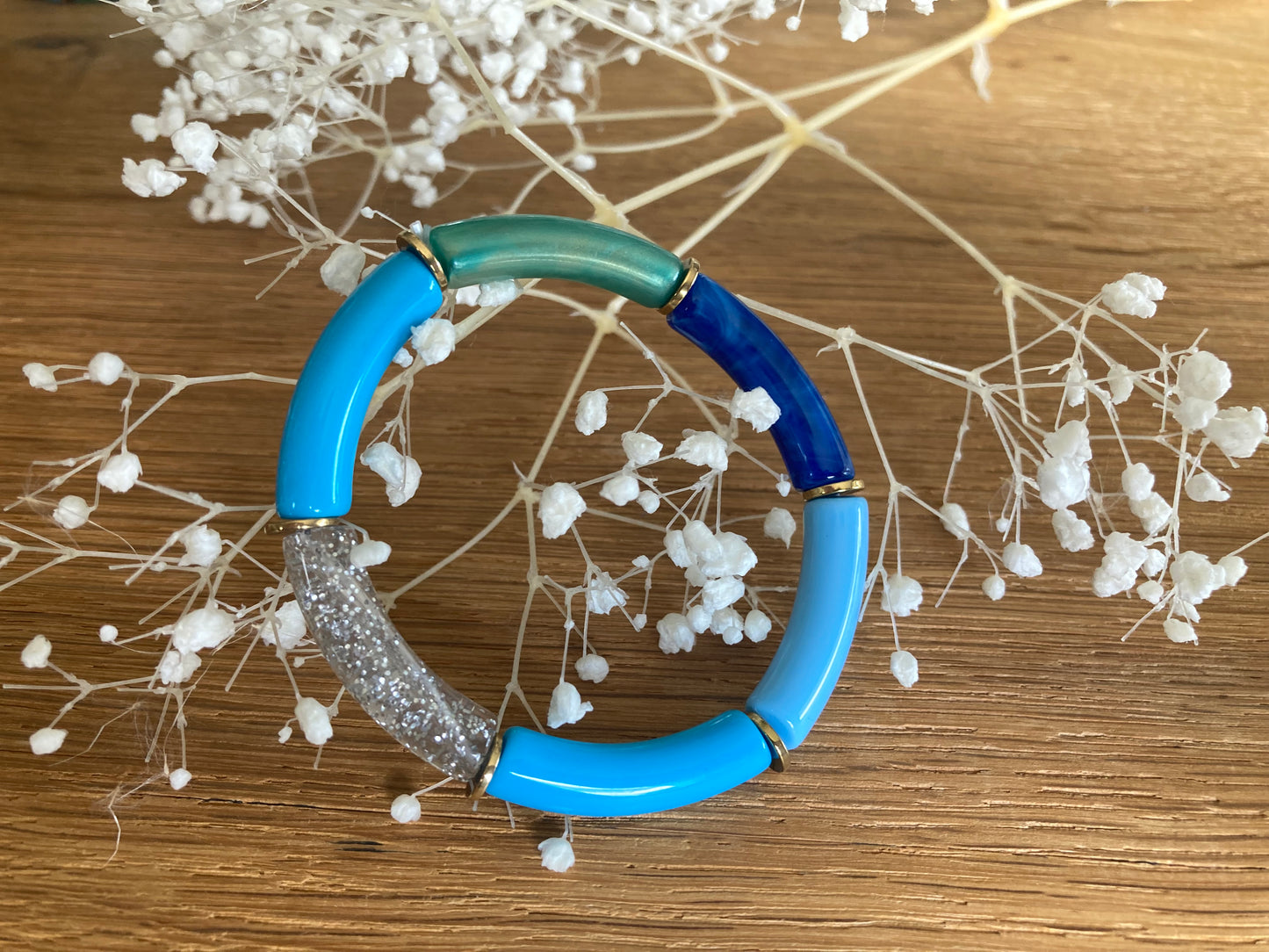 Bracelets tubes bleu